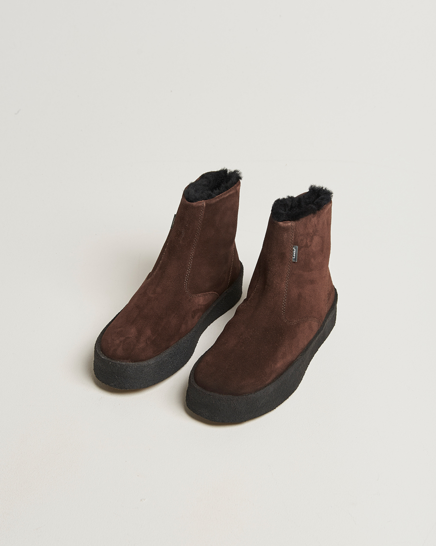 Heren | Laarzen | Loake 1880 | Curling Sherling Boot Dark Brown