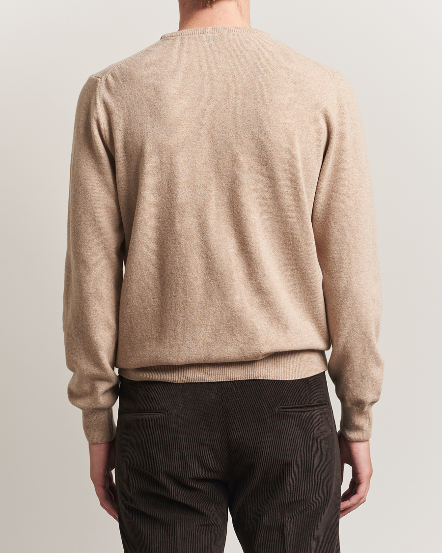 Heren | Truien | Morgano | Wool/Cashmere Crewneck Beige