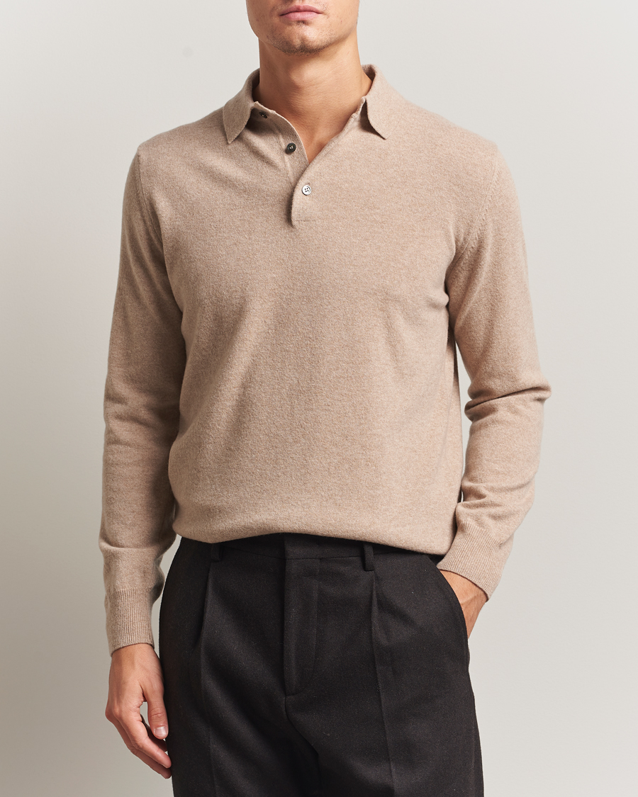 Heren | Truien | Morgano | Wool/Cashmere Polo Beige