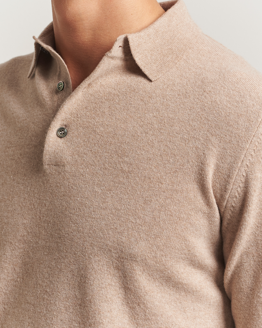 Heren | Truien | Morgano | Wool/Cashmere Polo Beige