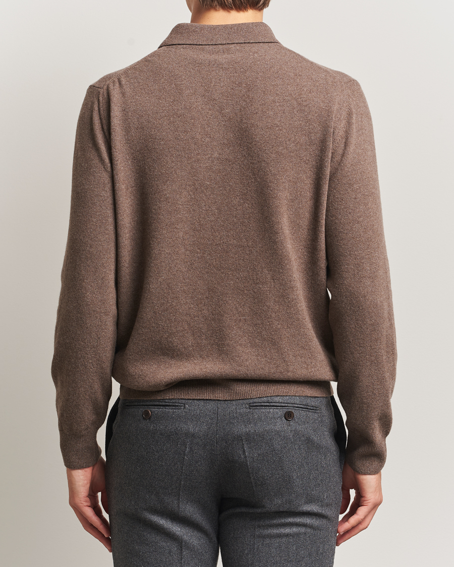 Heren | Truien | Morgano | Wool/Cashmere Polo Brown