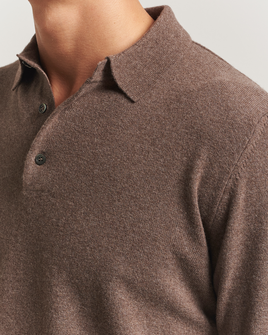 Heren | Truien | Morgano | Wool/Cashmere Polo Brown