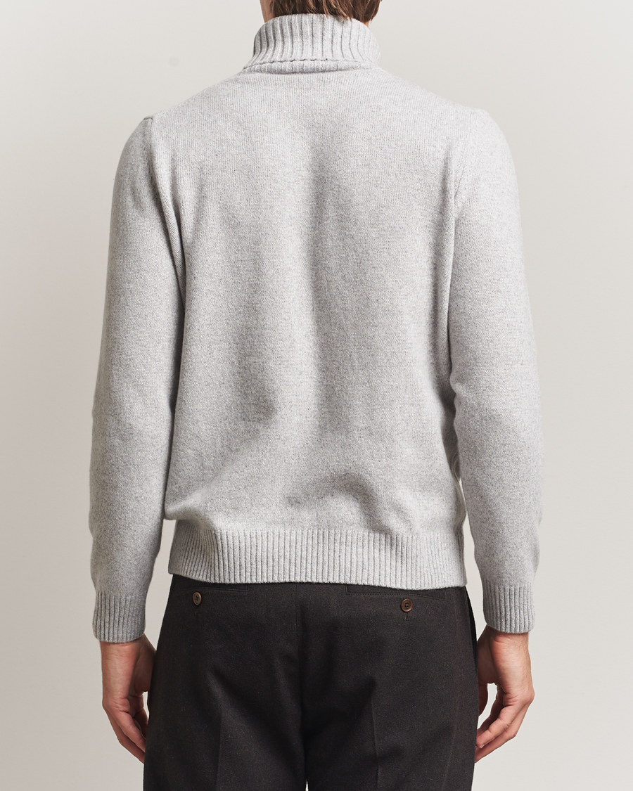 Heren | Truien | Morgano | Wool/Cashmere Heavy Knit Rollneck Light Grey