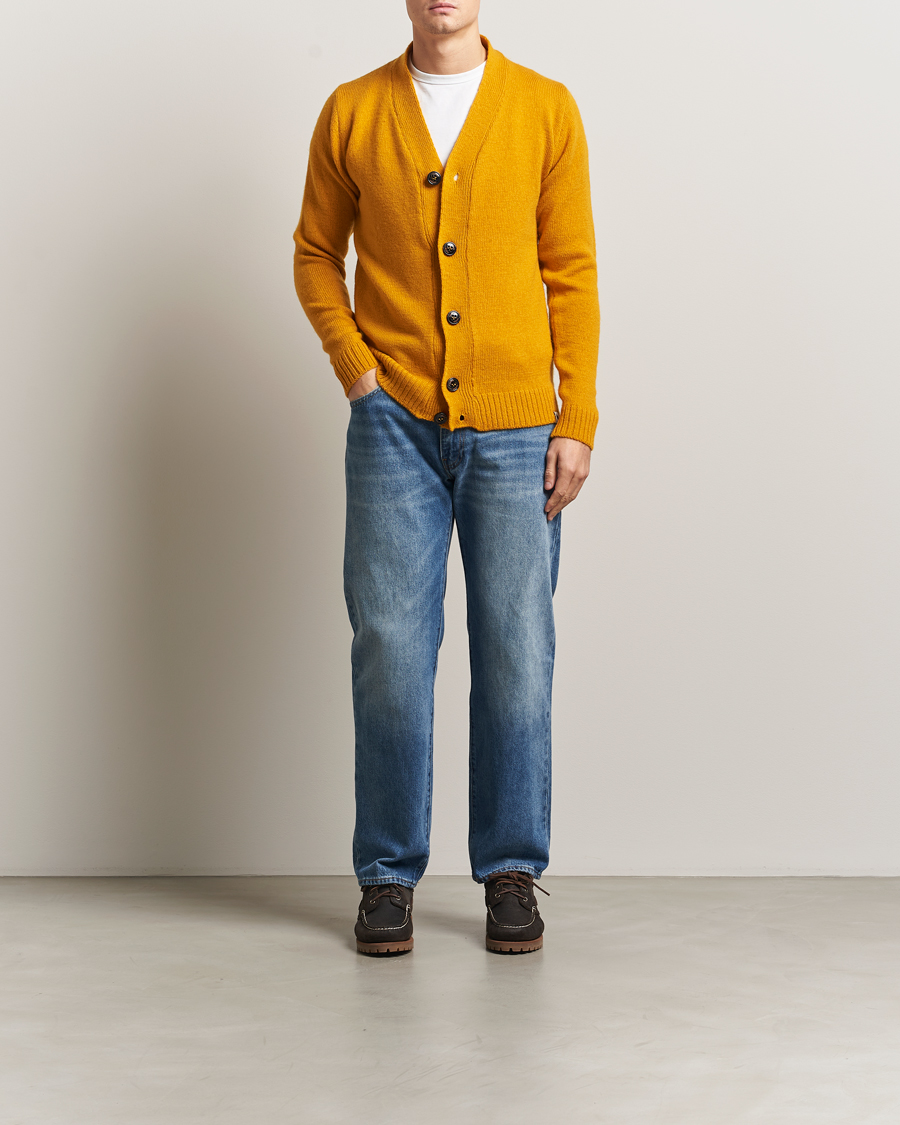 Heren | Truien | Peregrine | Maker's Stitch Merino Cardigan Honey