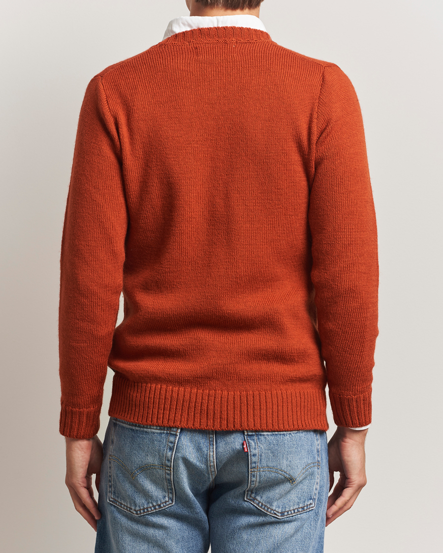 Heren | Truien | Peregrine | Maker's Stitch Merino Crew Orange