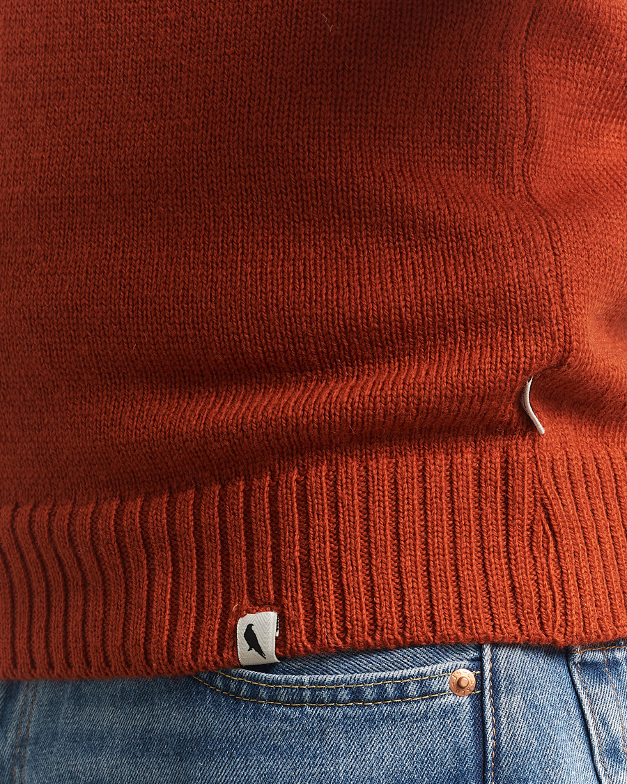 Heren | Truien | Peregrine | Maker's Stitch Merino Crew Orange