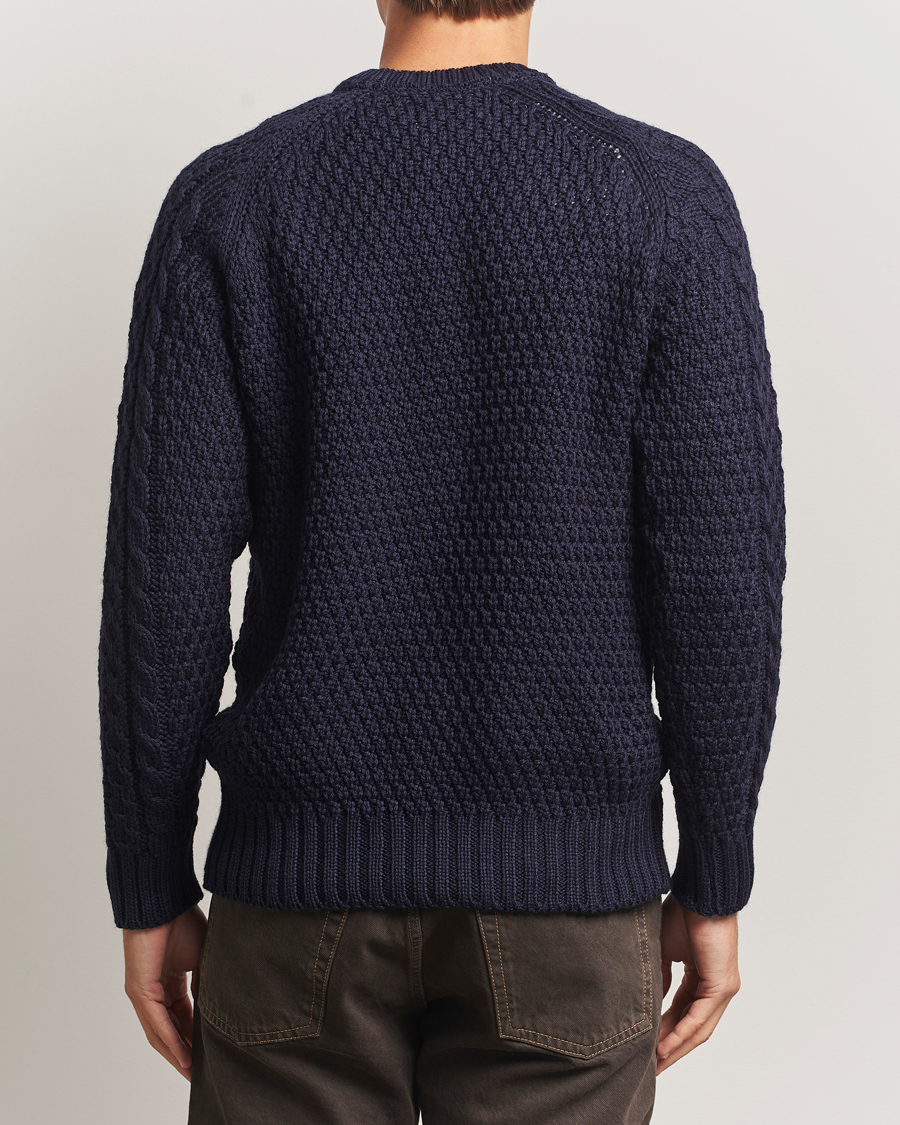 Heren | Truien | Peregrine | Winston Merino Crew Navy