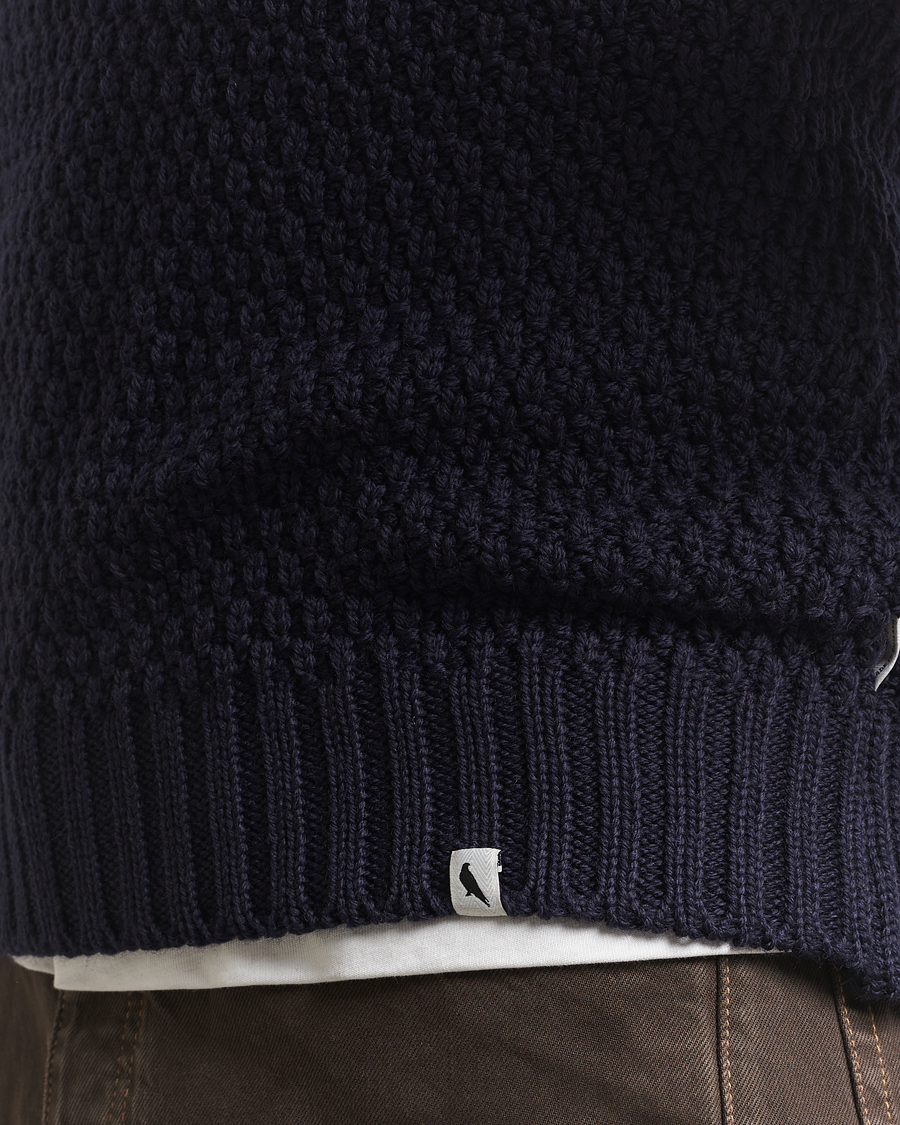 Heren | Truien | Peregrine | Winston Merino Crew Navy