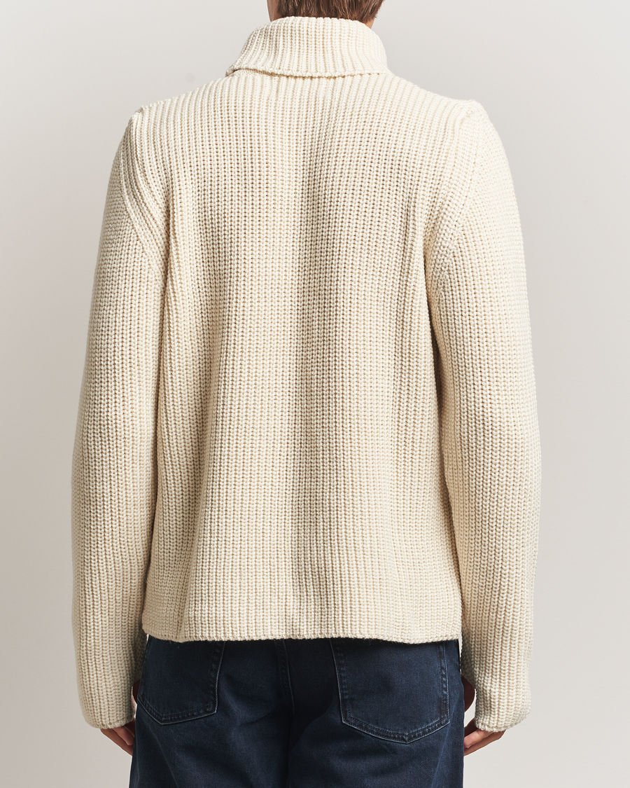 Heren | Truien | Peregrine | Wilkinson Knitted Merino Rollneck Ecru