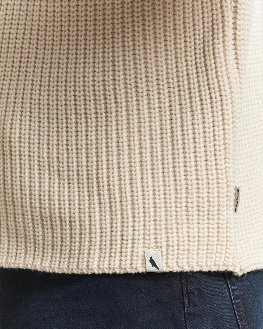 Heren | Truien | Peregrine | Wilkinson Knitted Merino Rollneck Ecru