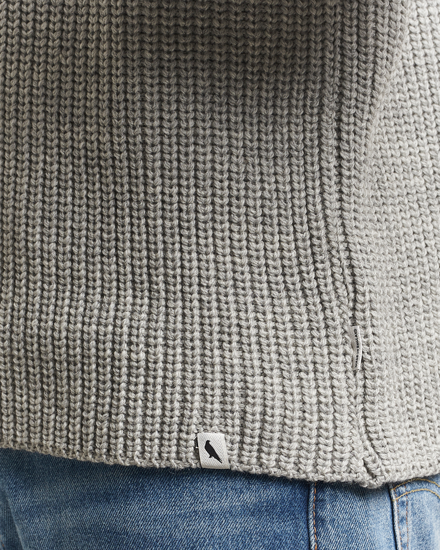 Heren | Truien | Peregrine | Wilkinson Knitted Merino Rollneck Light Grey