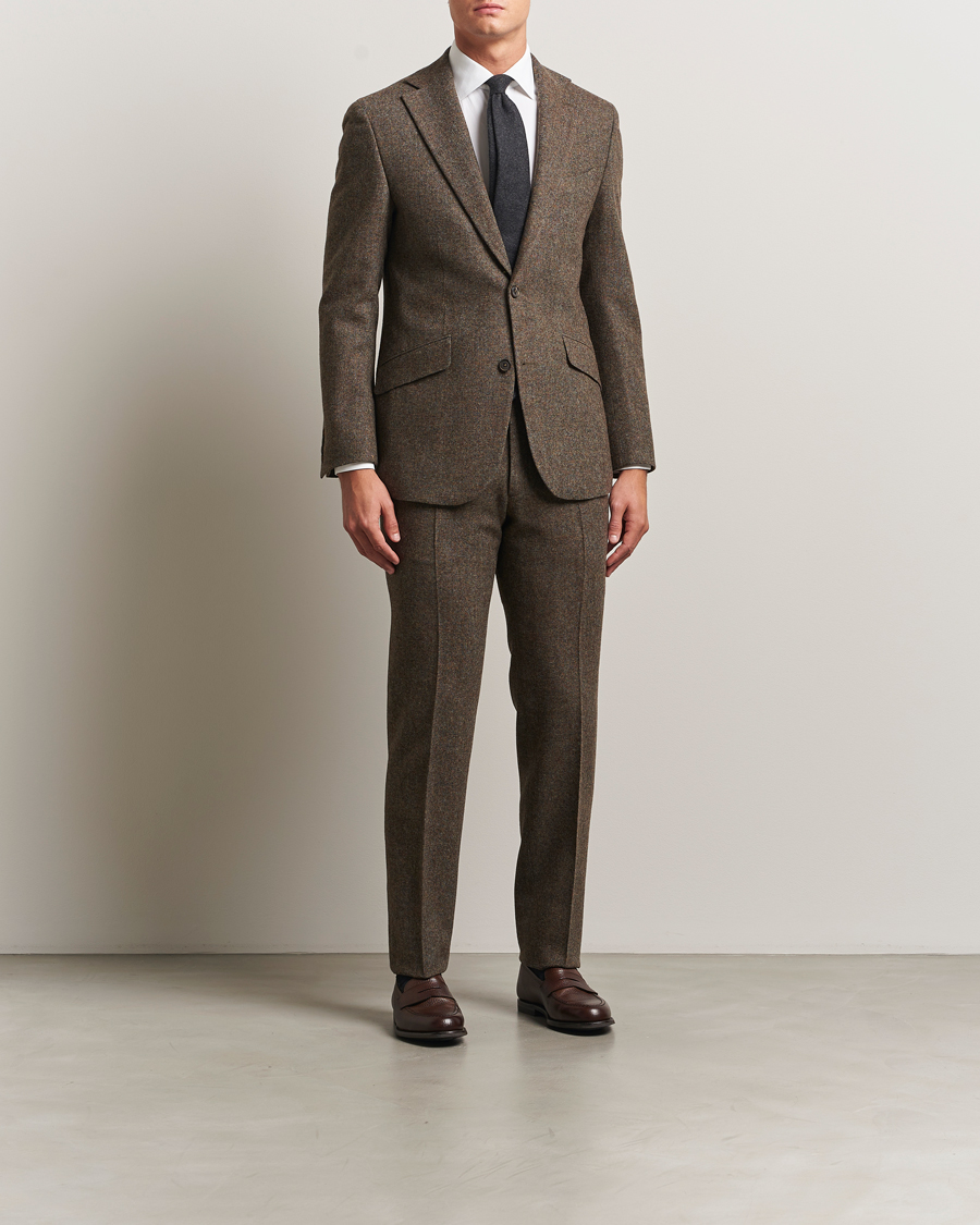 Heren | Blazers | Walker Slater | Edward Shetland Wool Donegal Blazer Dark Green