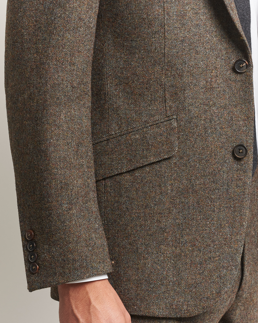 Heren | Blazers | Walker Slater | Edward Shetland Wool Donegal Blazer Dark Green