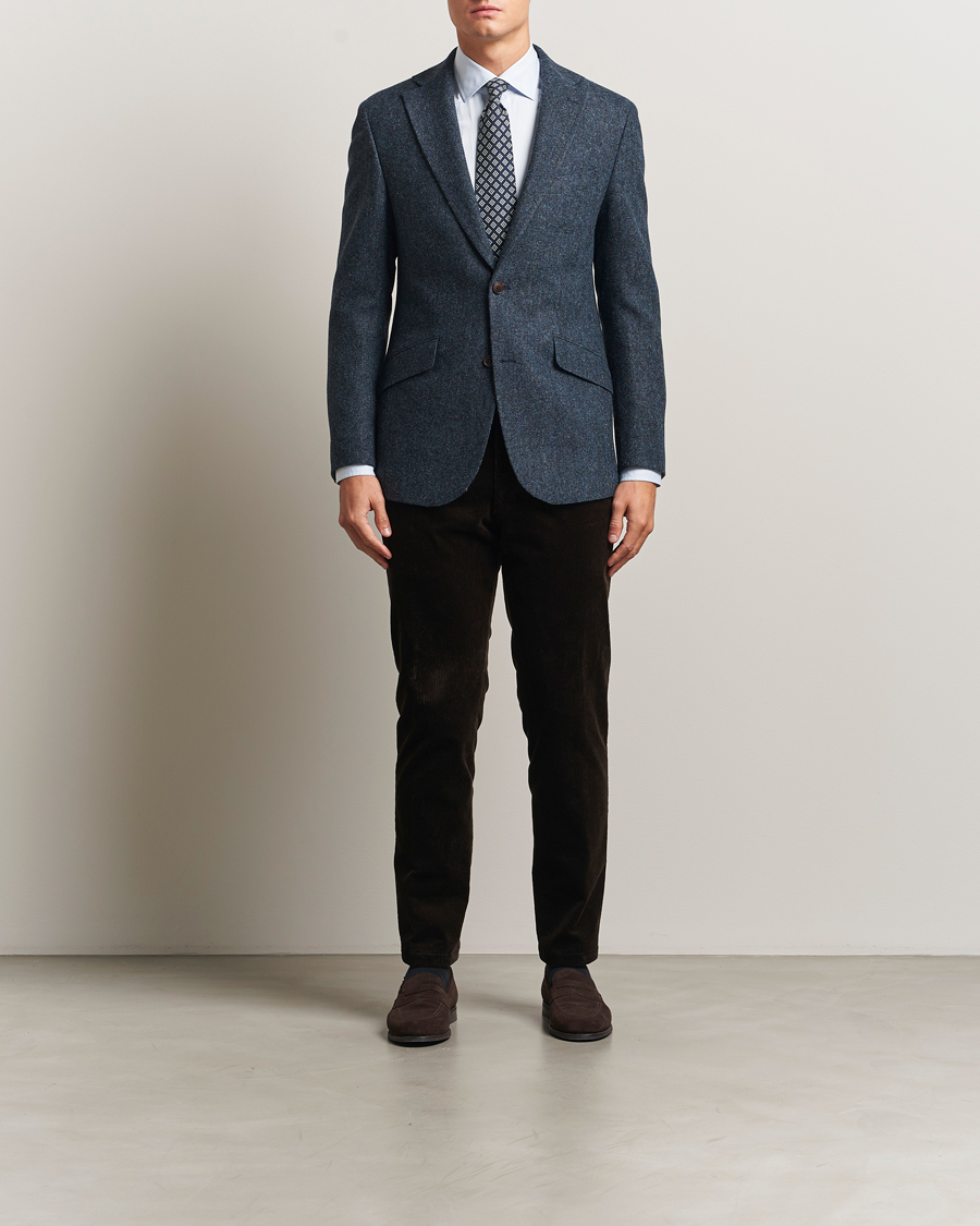 Heren | Blazers | Walker Slater | Edward Shetland Wool Donegal Blazer Navy