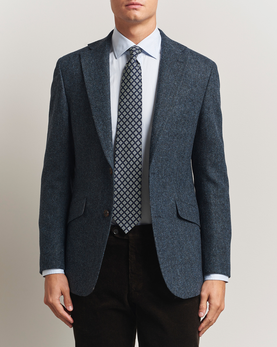 Heren | Blazers | Walker Slater | Edward Shetland Wool Donegal Blazer Navy