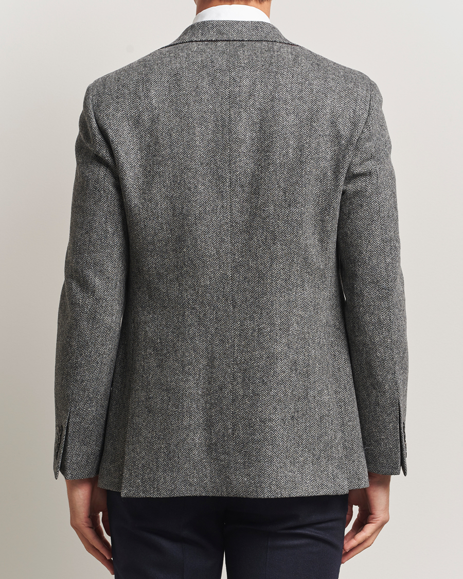 Heren | Blazers | Walker Slater | Edward Lambswool Herringbone Blazer Dark Grey