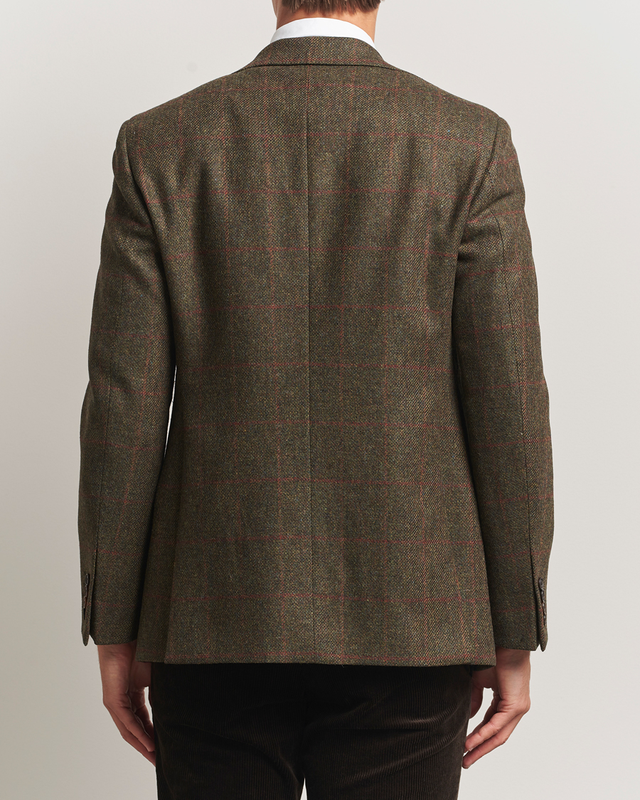 Heren | Blazers | Walker Slater | Edward Lambswool Windowpane Blazer Dark Green