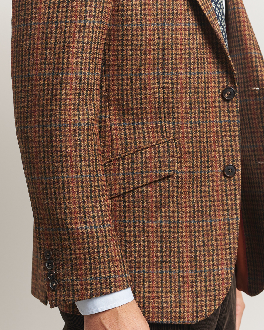 Heren | Blazers | Walker Slater | Edward Lambswool Dogtooth Blazer Brown