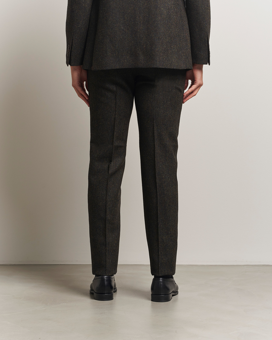 Heren | Broeken | Walker Slater | Edward Shetland Wool Donegal Trousers Dark Brown