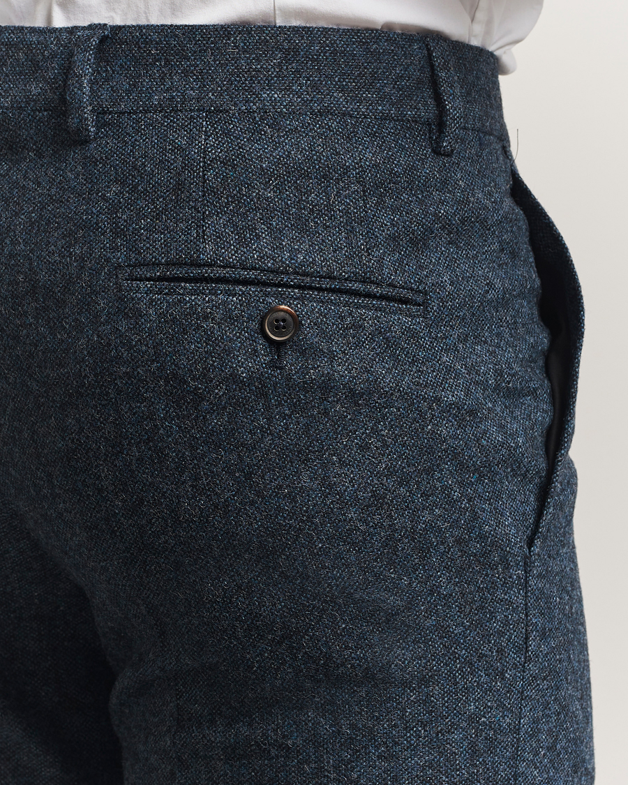 Heren | Broeken | Walker Slater | Edward Shetland Wool Donegal Trousers Navy