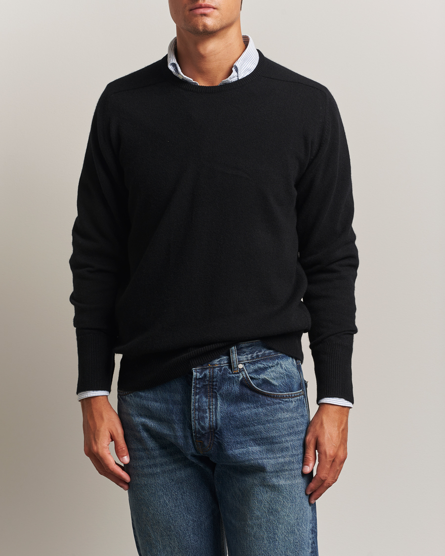 Heren | Truien | William Lockie | Melrose Cashmere Crew Neck Black