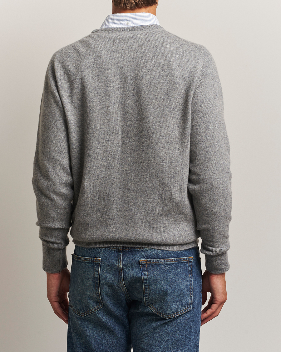 Heren | Truien | William Lockie | Melrose Cashmere Crew Neck Grey