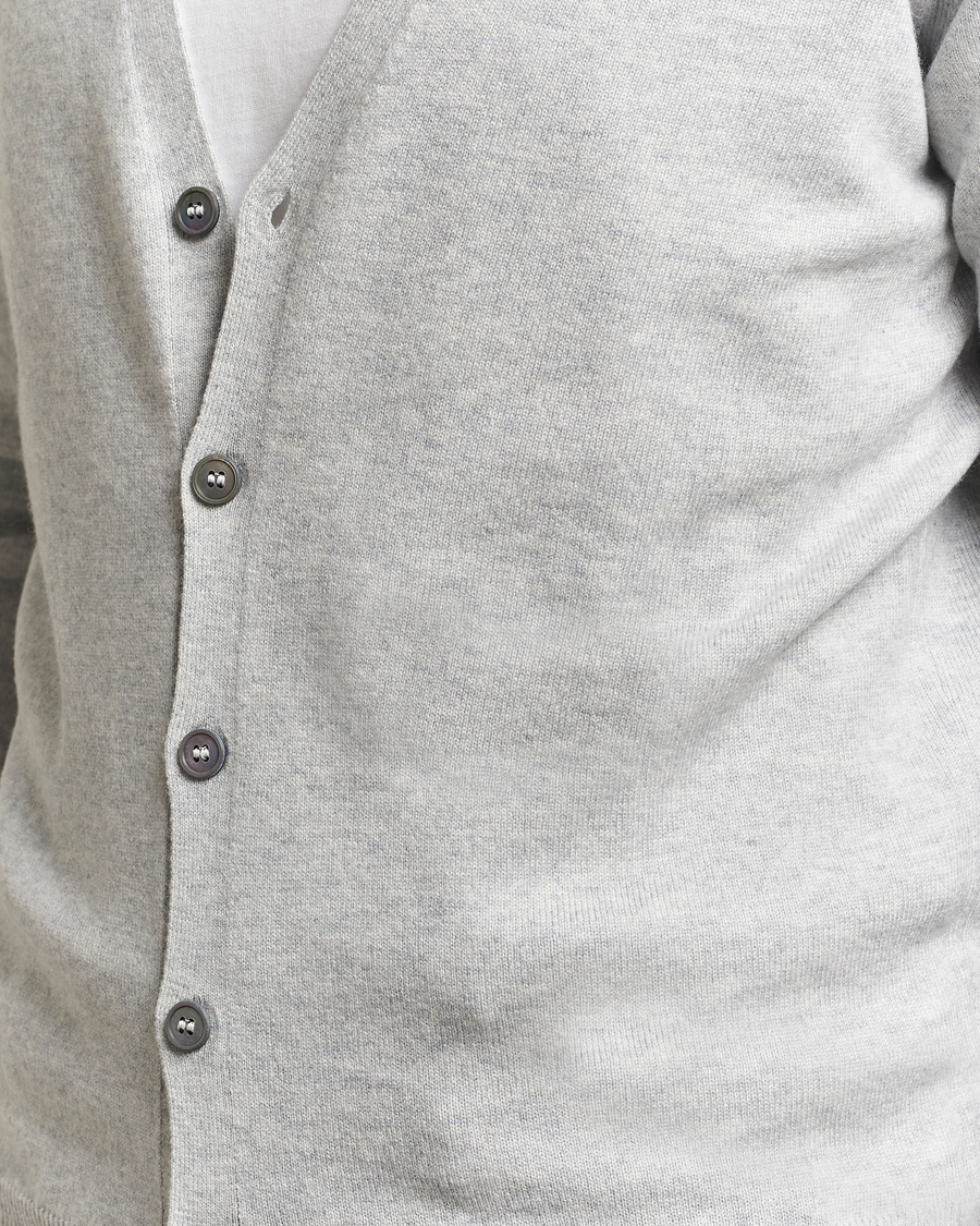 Heren | Truien | Gran Sasso | Wool/Cashmere Cardigan Light Grey Melange
