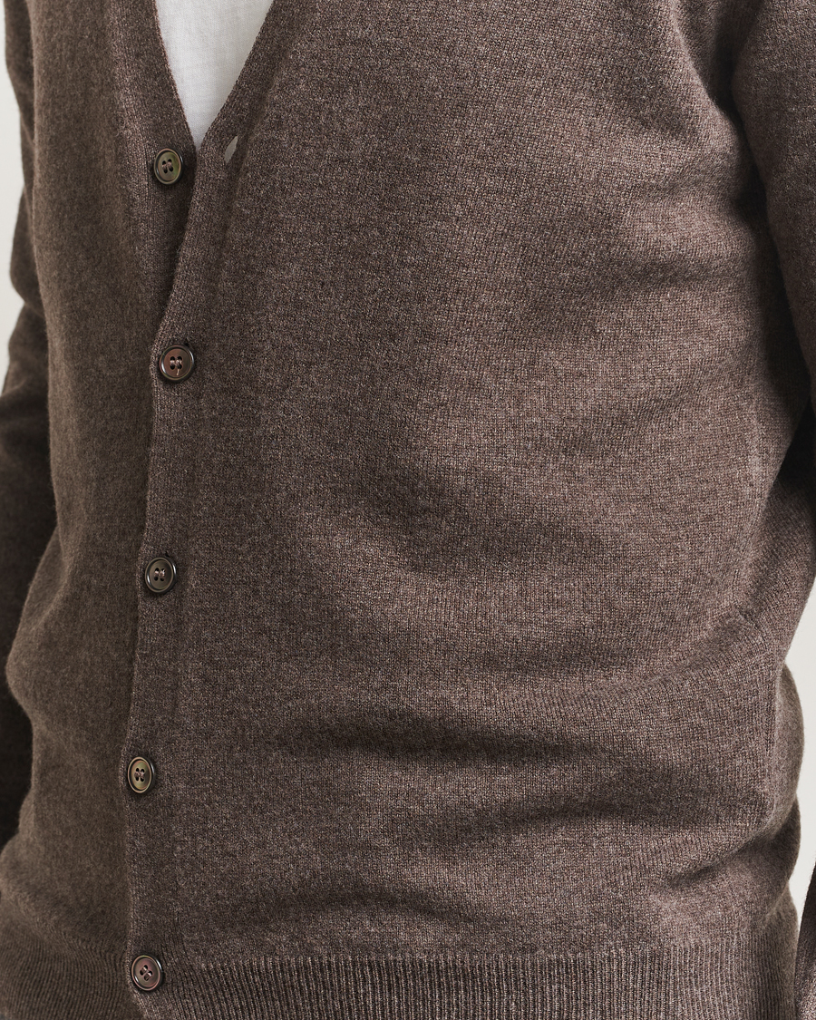 Heren | Truien | Gran Sasso | Wool/Cashmere Cardigan Brown Melange