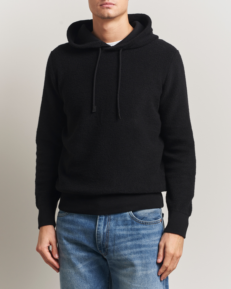 Heren | Truien | Gran Sasso | Boiled Wool Hoodie Black