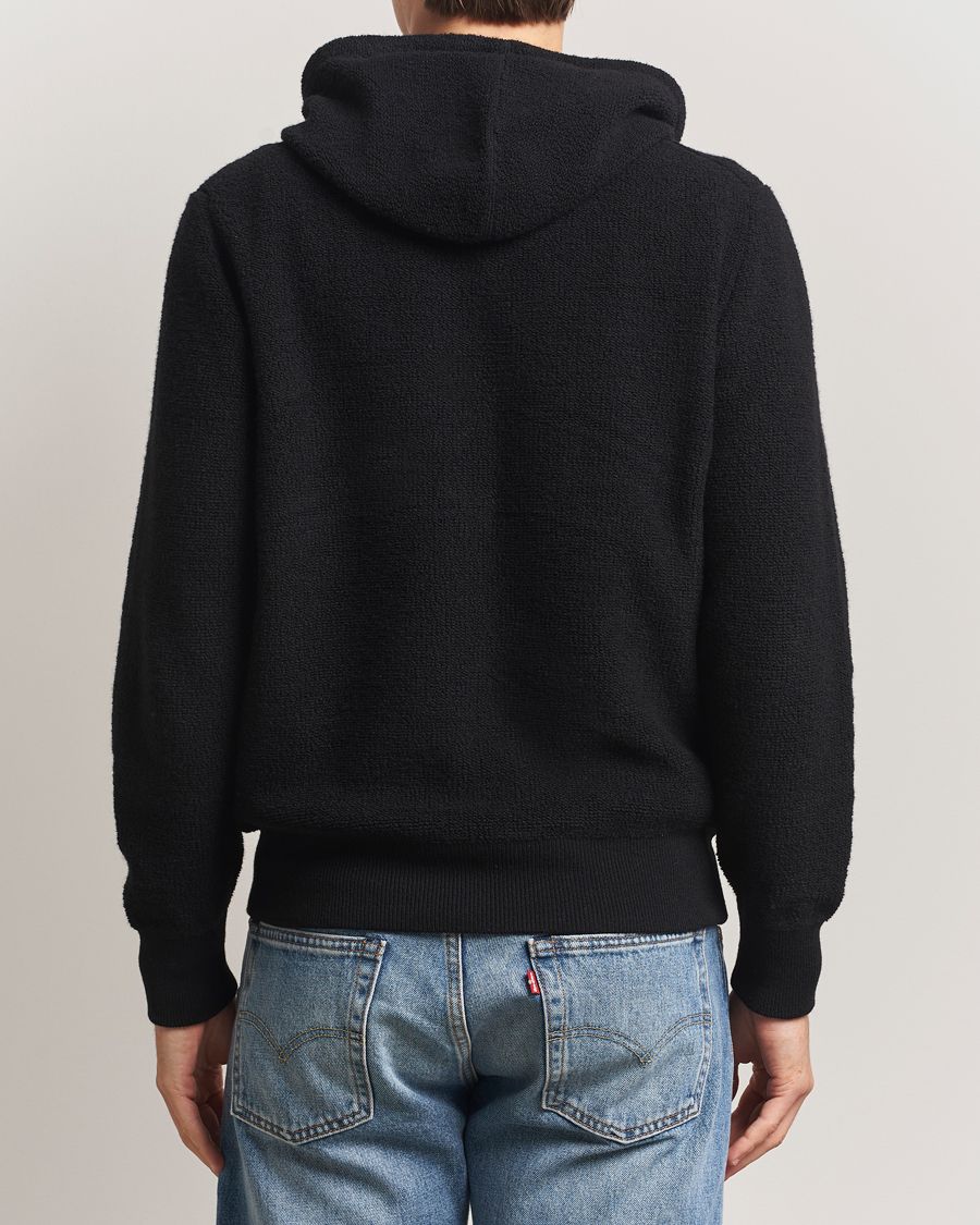 Heren | Truien | Gran Sasso | Boiled Wool Hoodie Black