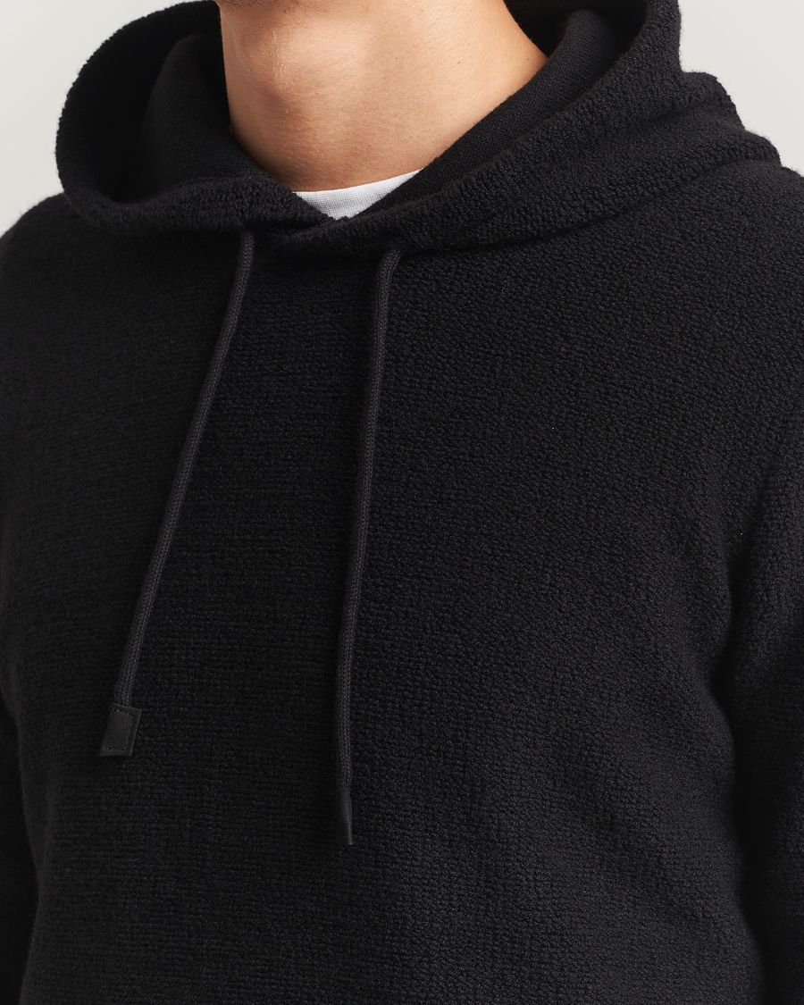 Heren | Truien | Gran Sasso | Boiled Wool Hoodie Black