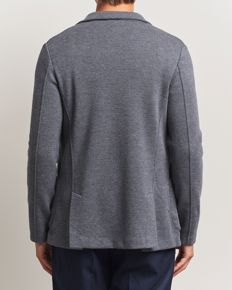 Heren | Blazers | Gran Sasso | Rainwool Knitted Blazer Grey Melange