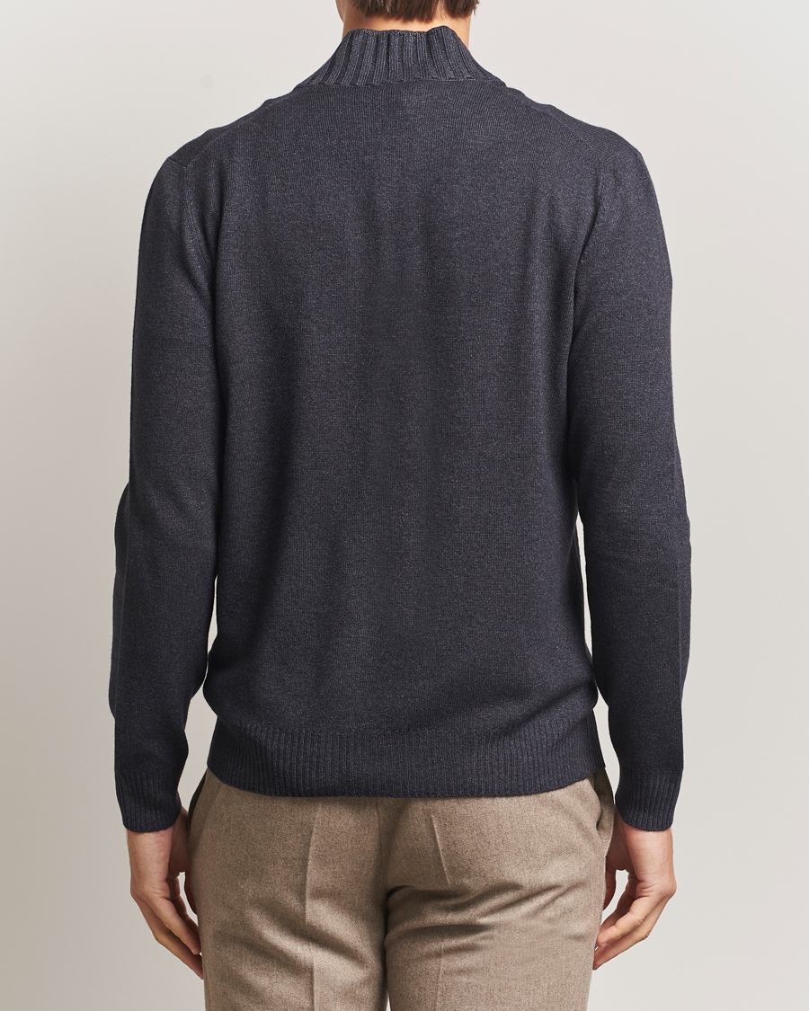 Heren | Truien | Gran Sasso | Wool/Cashmere Washed Full Zip Asphalt