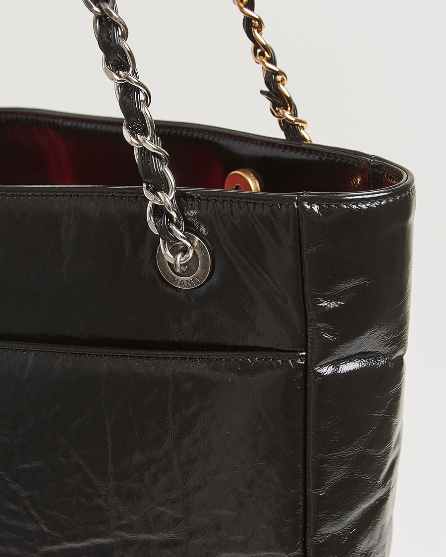 Heren | Pre-Owned & Vintage Bags | Chanel Pre-Owned | Chain Tote Bag Black
