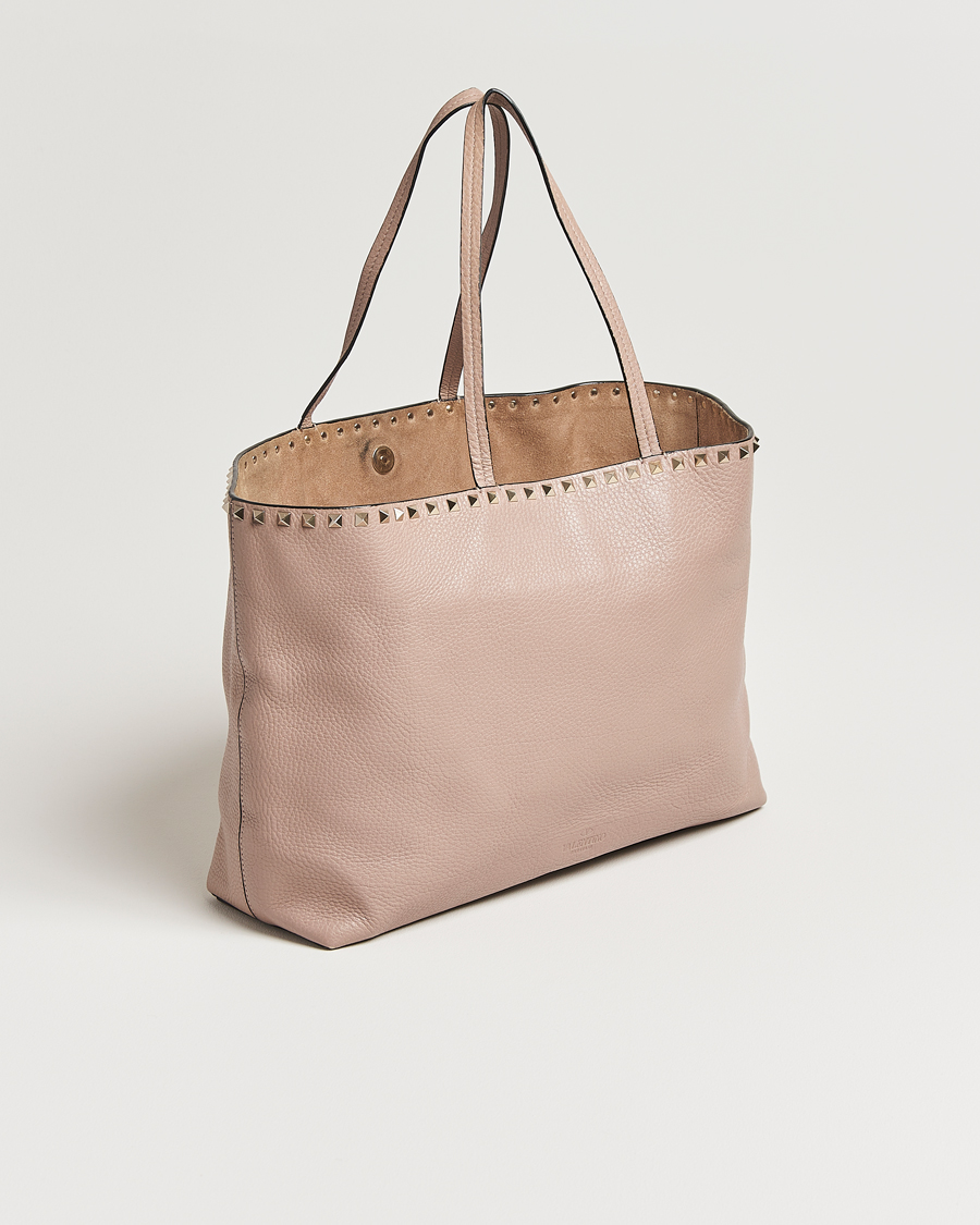 Heren | Pre-Owned & Vintage Bags | Valentino Pre-Owned | Medium Rockstud Tote Bag Poudre