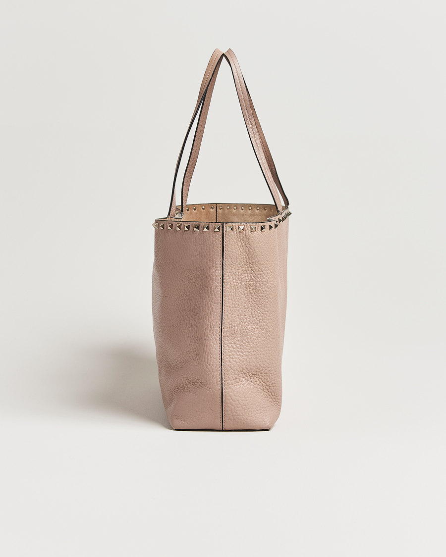 Heren | Pre-Owned & Vintage Bags | Valentino Pre-Owned | Medium Rockstud Tote Bag Poudre