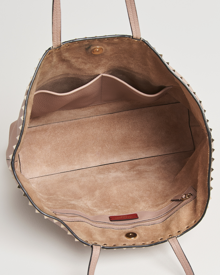 Heren | Pre-Owned & Vintage Bags | Valentino Pre-Owned | Medium Rockstud Tote Bag Poudre