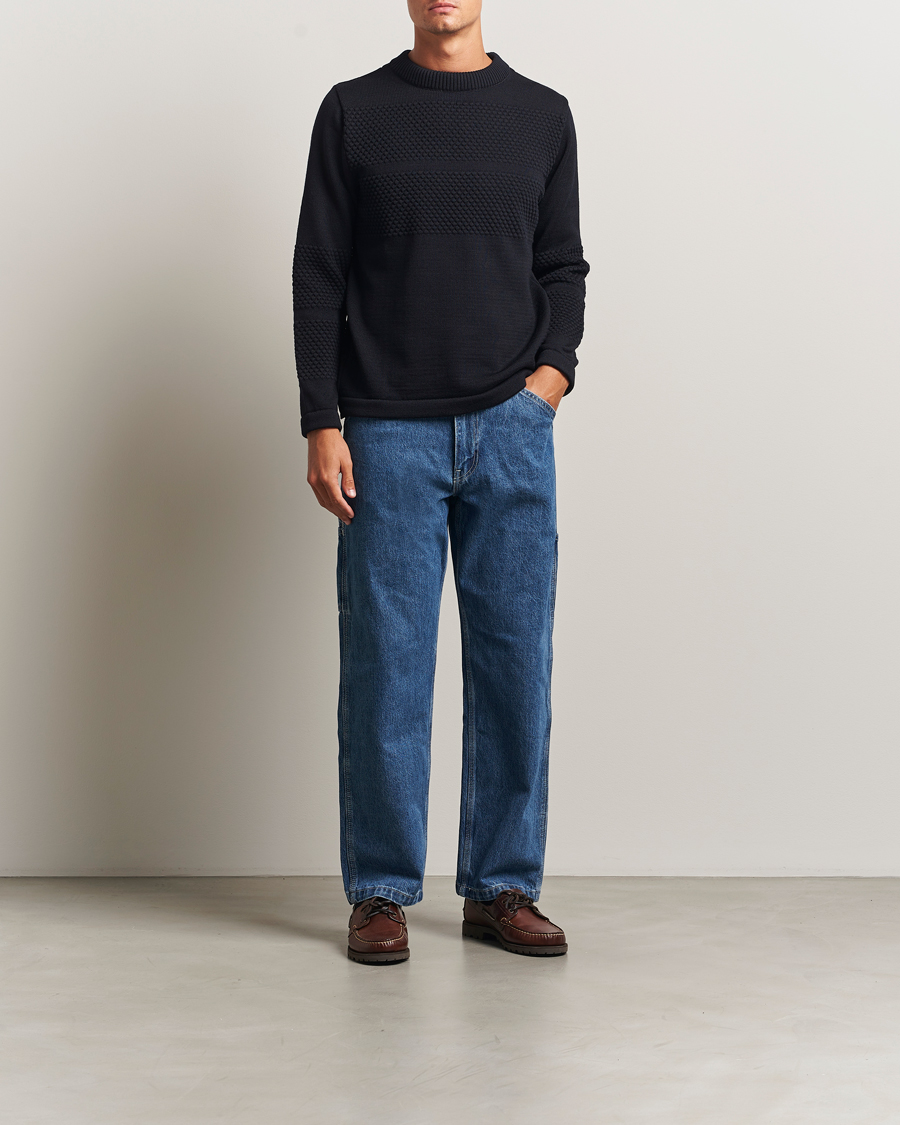 Heren | Truien | S.N.S. Herning | Fisherman Wool Crew Neck Navy