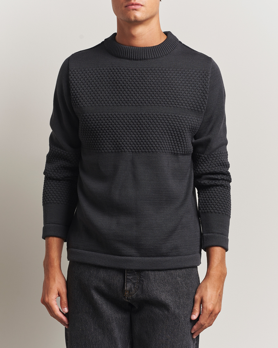 Heren | Truien | S.N.S. Herning | Fisherman Wool Crew Neck Molten Grey