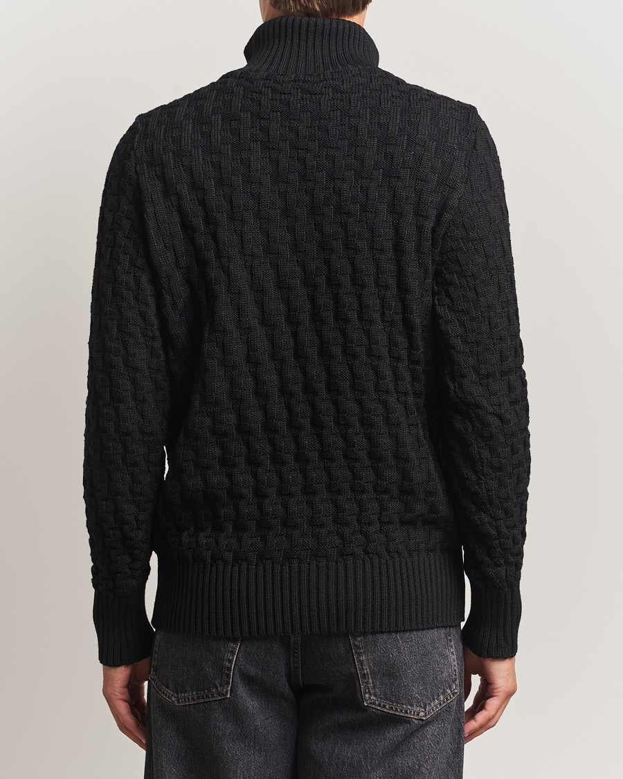Heren | Truien | S.N.S. Herning | Stark Wool Cable Cardigan Black