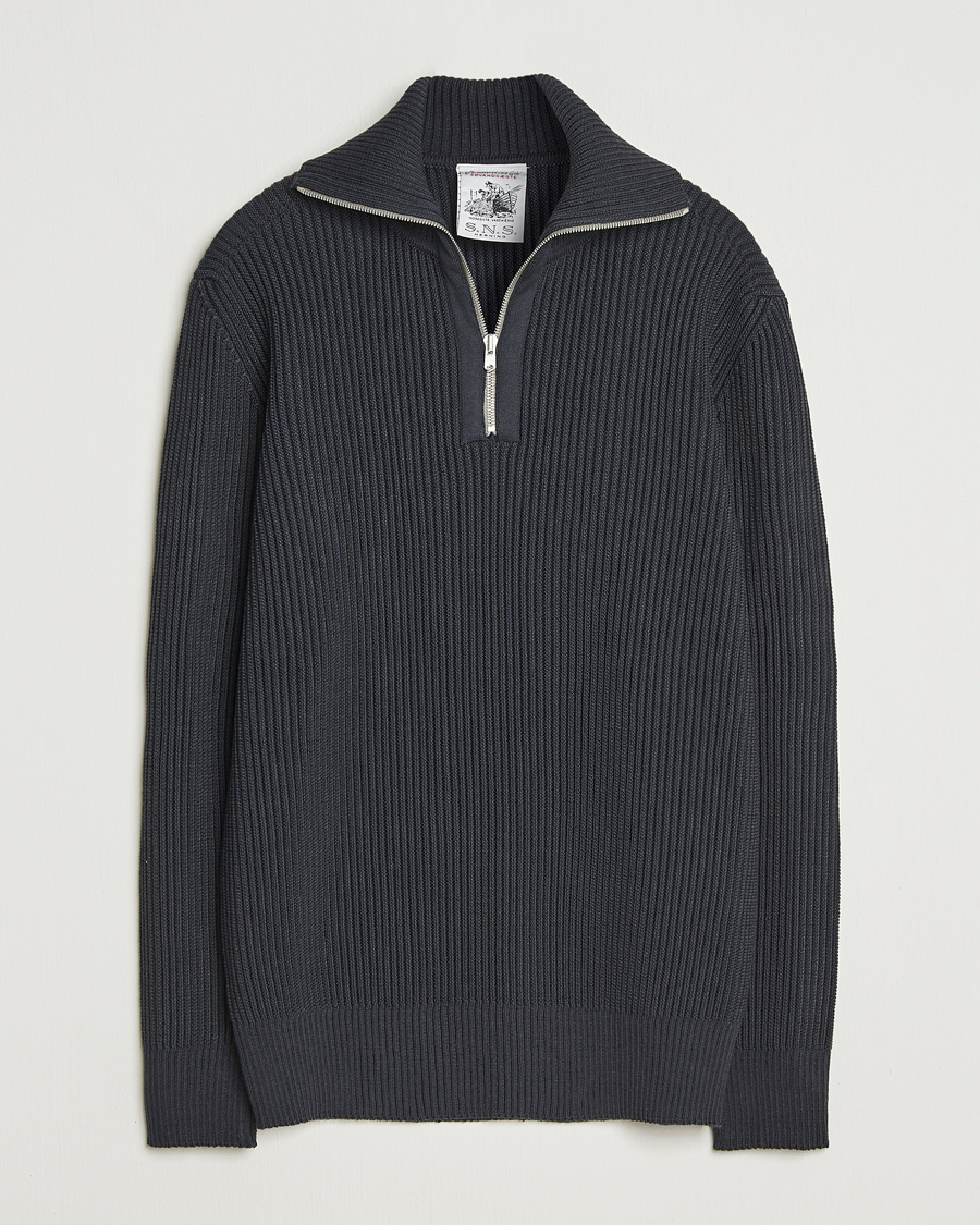 Heren | Truien | S.N.S. Herning | Fender Wool Half-Zip Molten Grey