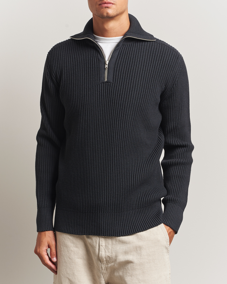 Heren | Truien | S.N.S. Herning | Fender Wool Half-Zip Molten Grey