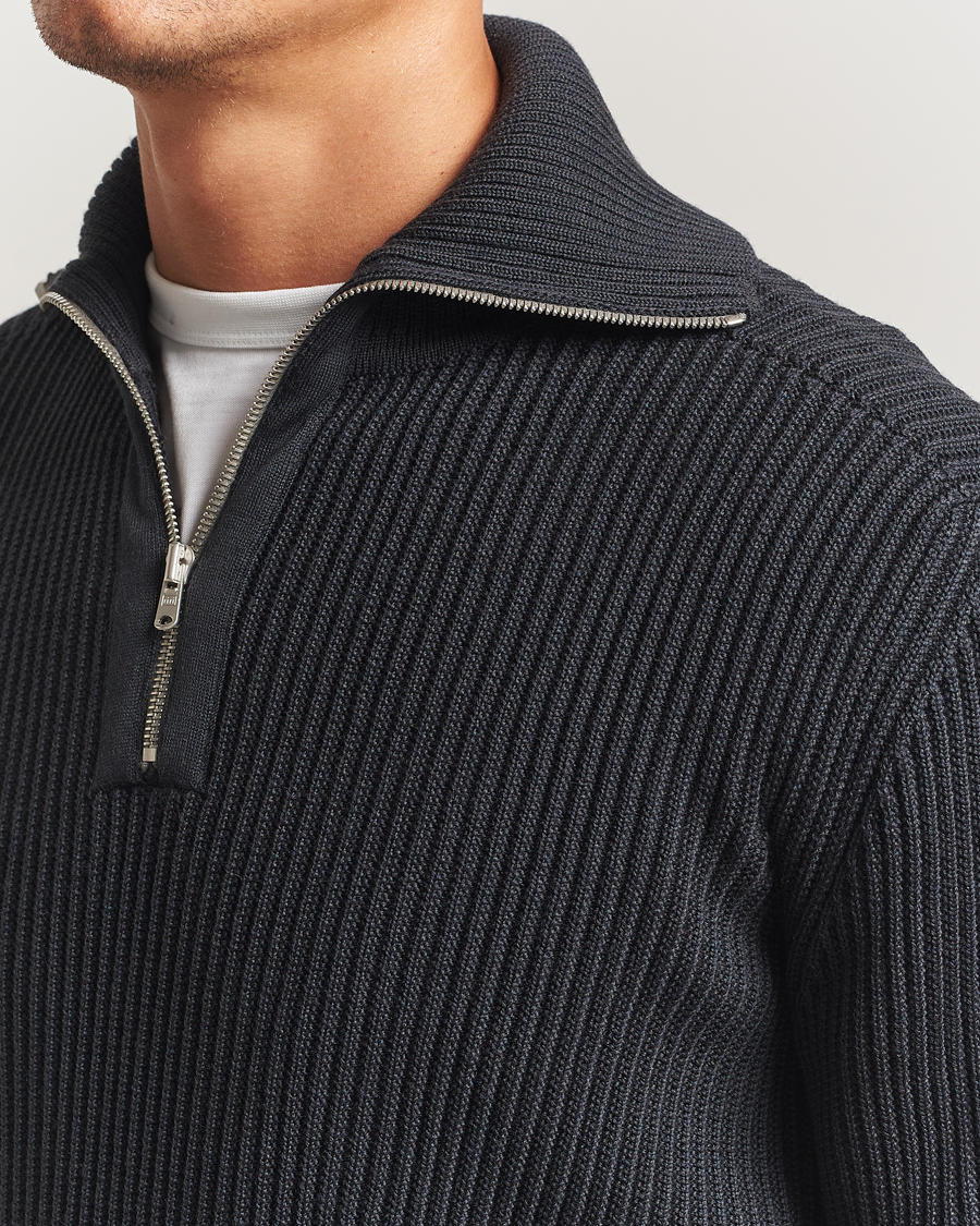 Heren | Truien | S.N.S. Herning | Fender Wool Half-Zip Molten Grey