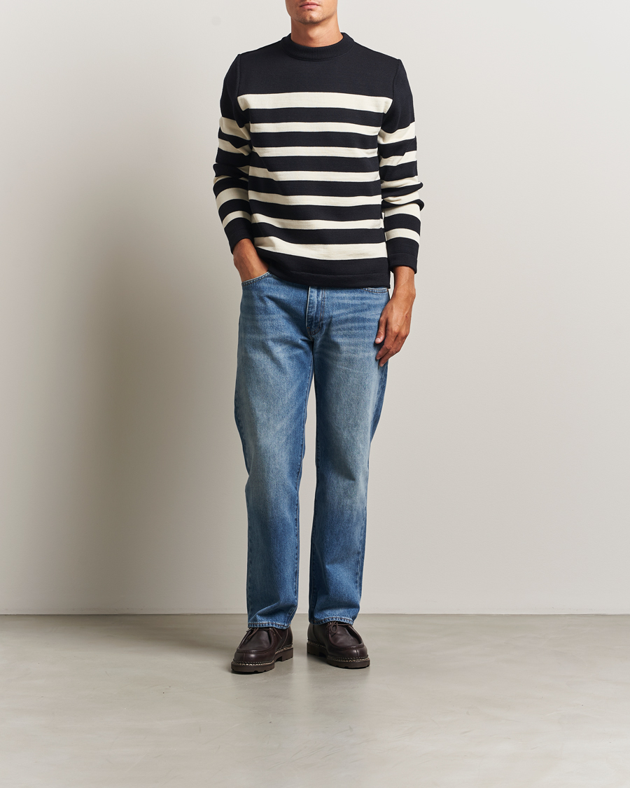 Heren | Truien | S.N.S. Herning | Given Wool Crew Neck Navy/White