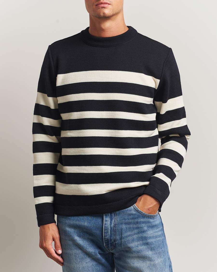 Heren | Truien | S.N.S. Herning | Given Wool Crew Neck Navy/White