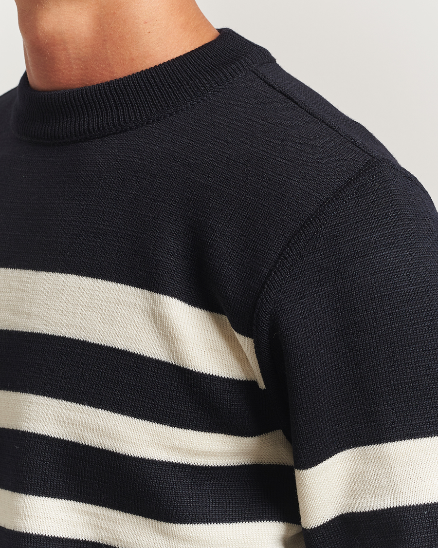 Heren | Truien | S.N.S. Herning | Given Wool Crew Neck Navy/White