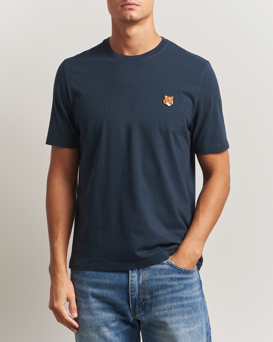 Heren | T-shirts | Maison Kitsuné | Fox Head T-Shirt Classic Navy