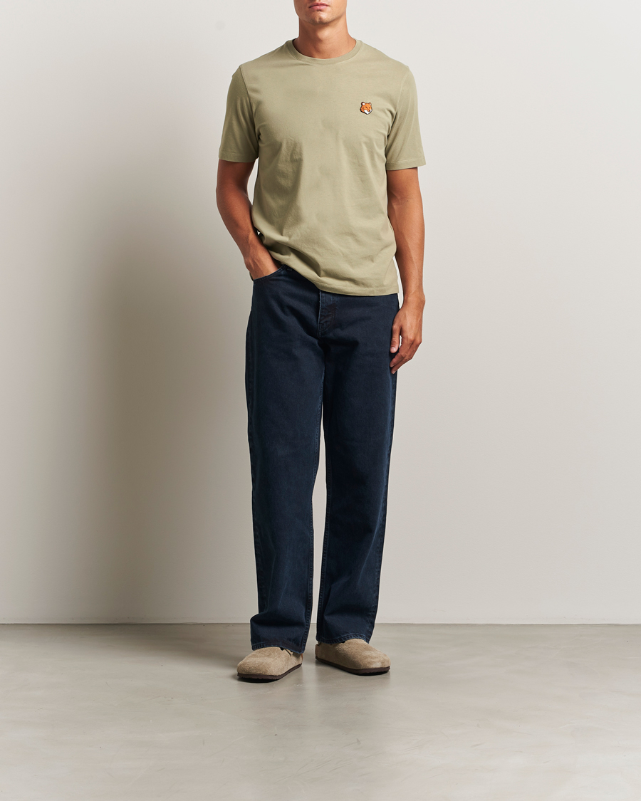Heren | T-shirts | Maison Kitsuné | Fox Head T-Shirt Laurel Green