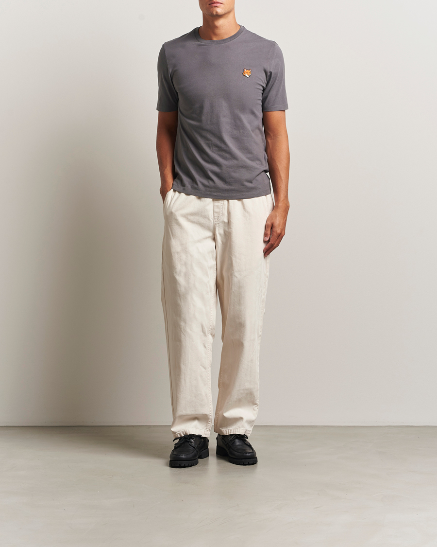 Heren | T-shirts | Maison Kitsuné | Fox Head T-Shirt Charcoal