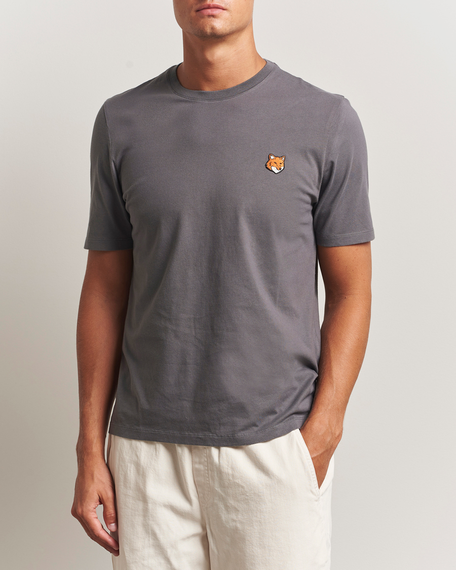 Heren | T-shirts | Maison Kitsuné | Fox Head T-Shirt Charcoal